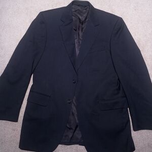 Jos A Bank Signature Sport Coat Mens 38R Blazer Navy Blue 100% Wool